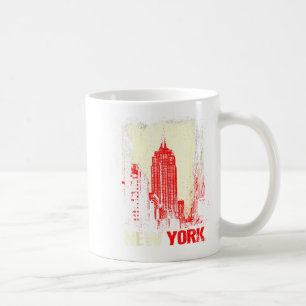 Caneca De Café Arte de Nova York Skyline Punk Grunge