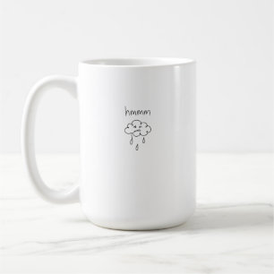 Caneca De Café arte de nuvem triste rabiscada