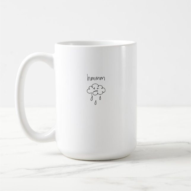 Caneca De Café arte de nuvem triste rabiscada (Esquerda)