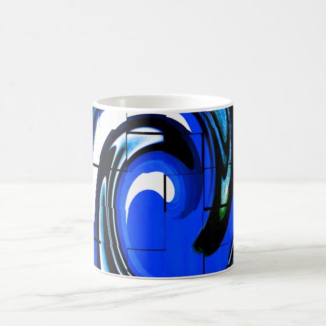Caneca De Café Arte de ondas oceânicas (Centro)