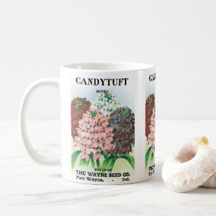 Caneca De Café Arte de Pacote de Sementes Antigas, Flores de Jard
