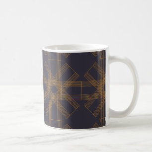 Caneca De Café Arte de padrão dinâmica, moderna, legal, de linh
