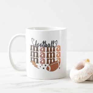 Caneca De Café Arte de palavra da Mamãe esportes de futebol legal