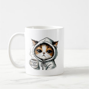 Caneca De Café Arte de palavra engraçada gato não sarcasmo