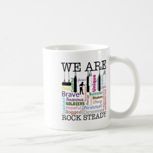 Caneca De Café Arte de Palavras Boxe Feminino Rock Steady