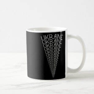 Caneca De Café Arte de Palavras em Destaque da Ucrânia - Souv Ucr