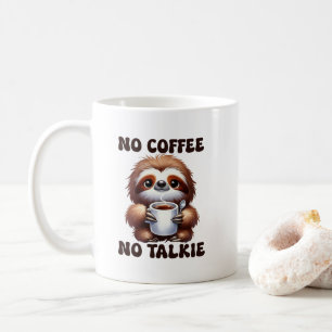 Caneca De Café Arte de palavras sobre conversa de café de preguiç