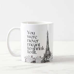 Caneca De Café Arte de Parede com Citação Motivacional da Torre E