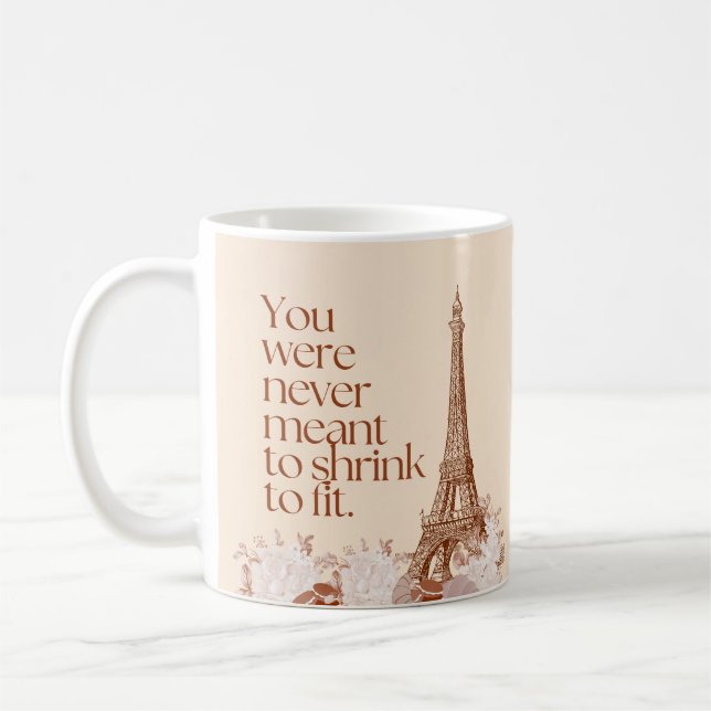 Caneca De Café Arte de Parede com Citação Motivacional da Torre E (Esquerda)