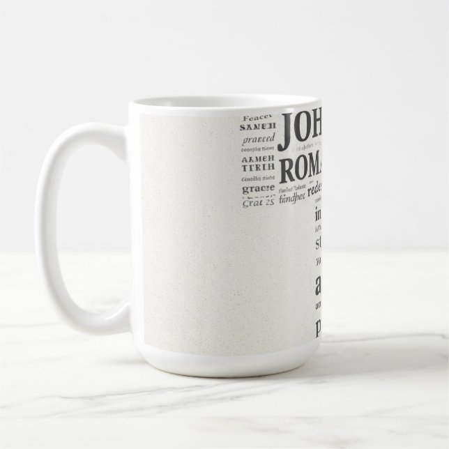 Caneca De Café Arte de Parede Cruzada de Referência de Versículo  (Esquerda)