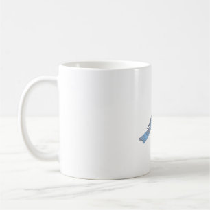 Caneca De Café Arte de pássaros-da-água-do-mar-azul
