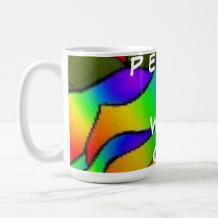 CANECA DE CAFÉ ARTE DE PAZ DA FLORES DE ROSA DE PLUM COLORIDO