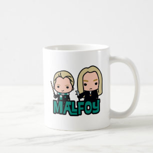 Caneca De Café Arte de Personagem Cartoon Draco e Lucius Malfoy