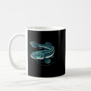 Caneca De Café Arte de pesca vintage bagre ambulante