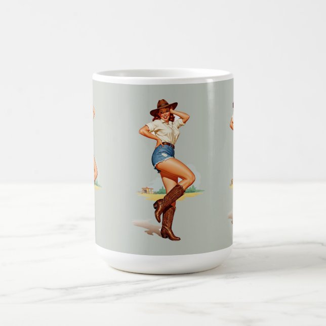 Caneca De Café Arte de Pin-up da Revolta (Centro)