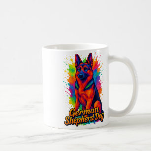 Caneca De Café Arte de Pop vibrante - Neon Mu colorido
