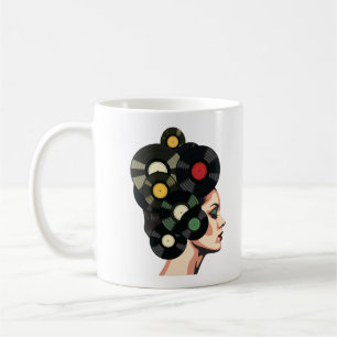 Caneca De Café Arte de Poster de Vinil Retro Estilizado