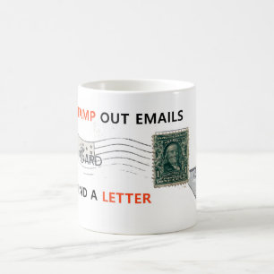 CANECA DE CAFÉ ARTE DE RECICLAR DIVERTIDA: 'SAIBA OS E-MAILS...'