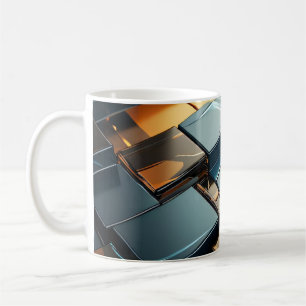 Caneca De Café Arte de Redemoinho de Lava Neon