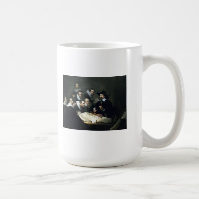 Caneca De Café Arte de Rembrandt que pinta a lição da anatomia (Direita)