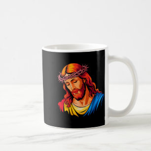 Caneca De Café Arte de retrato de Jesus cristão religioso