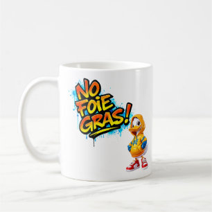 Caneca De Café Arte de Rua Cartoon Pato Divertido
