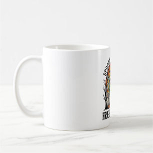 Caneca De Café Arte de Silhueta de Cemitério de Halloween Bruxa V