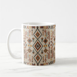 Caneca De Café Arte de Tapete Marroquino Neutro