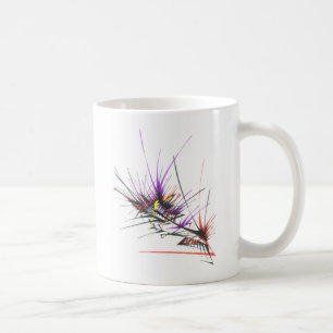 Caneca De Café Arte de Tatuagem Tribal Abstrata Colorida Explosiv