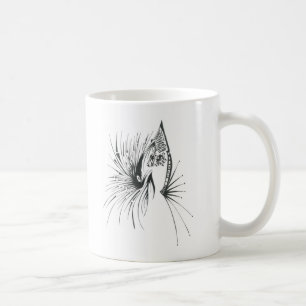 Caneca De Café Arte de Tatuagem Tribal Abstrato Preto e Branco Ga