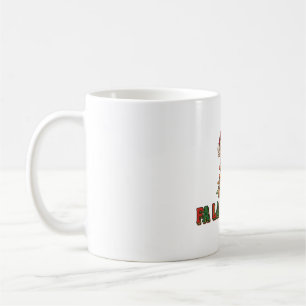Caneca De Café Arte de Tipografia de Natal Fa La La Lhama