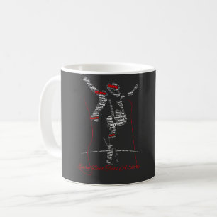 Caneca De Café Arte de Tipografia Musical Design Moderno para A