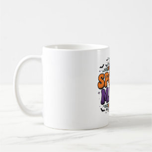 Caneca De Café Arte de Tipografia Retro de Halloween Assustadora 