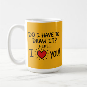 Caneca De Café Arte de Tipografia Romântica Fofa
