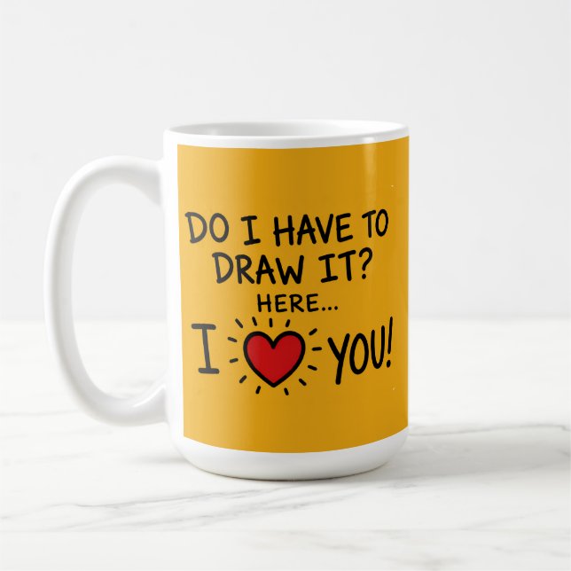 Caneca De Café Arte de Tipografia Romântica Fofa (Esquerda)