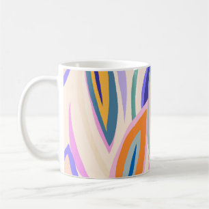 Caneca De Café Arte de Verão: Padrão de Colagem Criativa