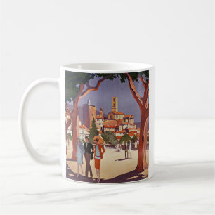 Caneca De Café Arte de Verão Vintage Grasse