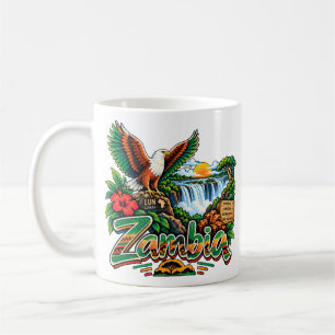 Caneca De Café Arte de Viagem Desenhada à Mão Marco do Turismo da