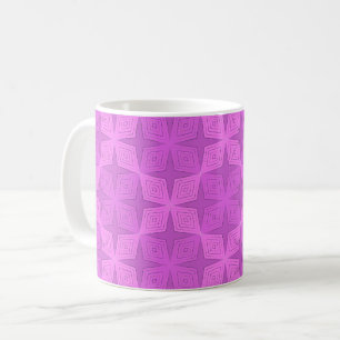 Caneca De Café Arte deco geométrica lilás brilhante