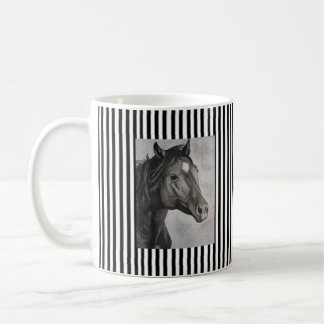 Caneca De Café Arte Desenhada à Mão do Cavalo