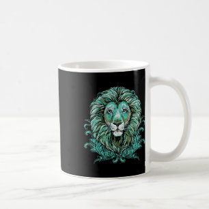 Caneca De Café Arte Detalhada Do Leão Majestoso - Os Leões São O