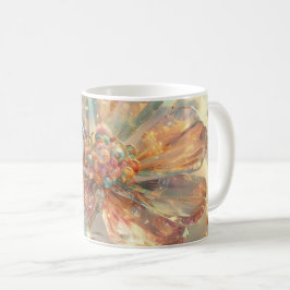 Caneca De Café Arte Digital Flor de Cristal Rosa Suave