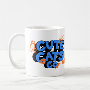 Caneca De Café Arte Divertida de Gatos Fofos