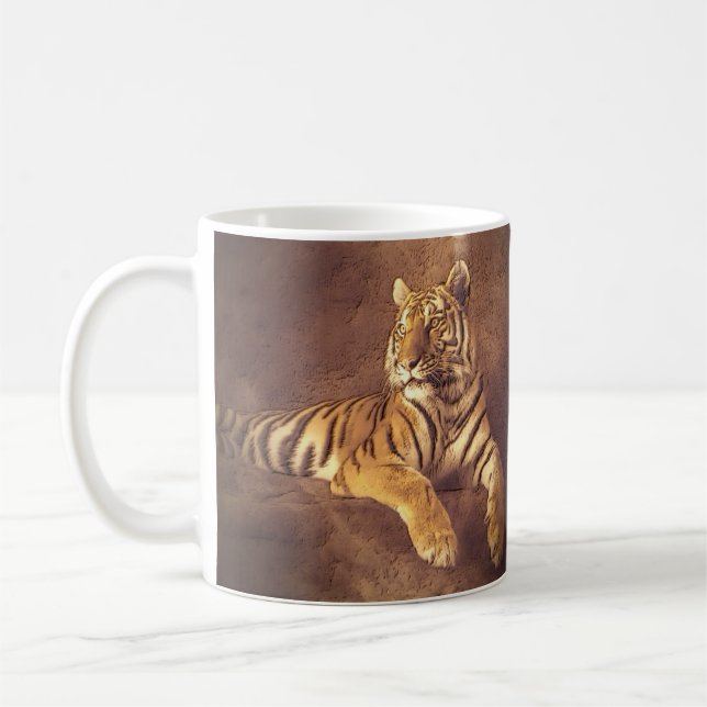 Caneca De Café Arte do animal do tigre (Esquerda)