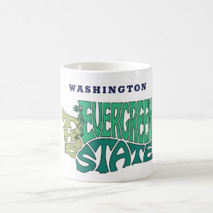 Caneca De Café Arte do Apelido do Estado de Washington