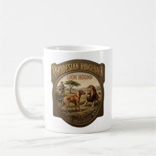 Caneca De Café Arte do Cão Leão Rhodesian Ridgeback