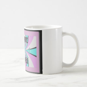 Caneca De Café Arte do Coração Queniano: Eu Amo o Quênia Abstrato