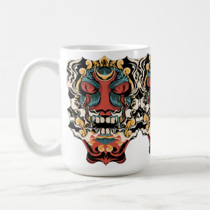 Caneca De Café Arte do Diabo Japonês Antigo