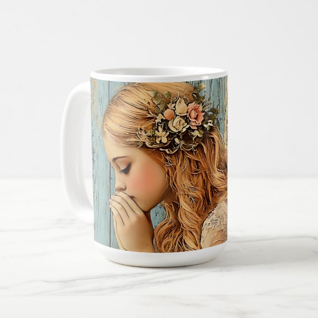 Caneca De Café Arte do Espírito Anjo  (Frente Esquerda)