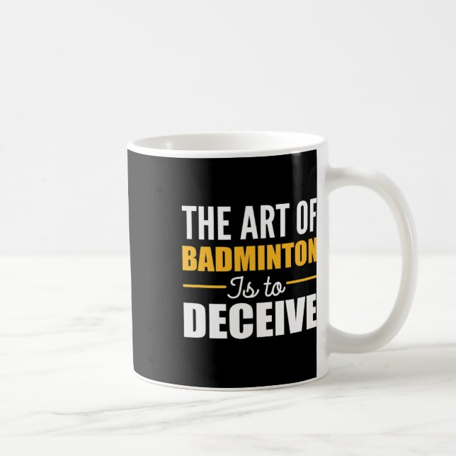 Caneca De Café Arte Do Jogador De Badminton (Direita)